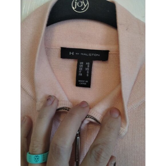 H by Halston Blush Pink Bell Sleeve Zip up sweater - Picture 8 of 8